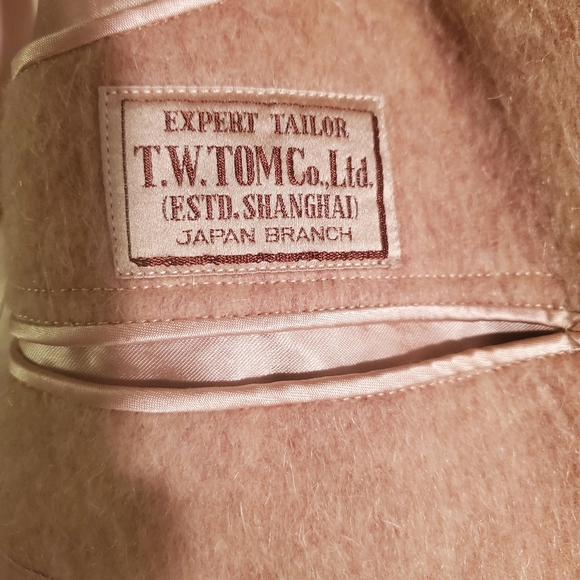 VINTAGE LONG COAT IN A VERY LIGHT PINK SIZE L/XL - Picture 5 of 8